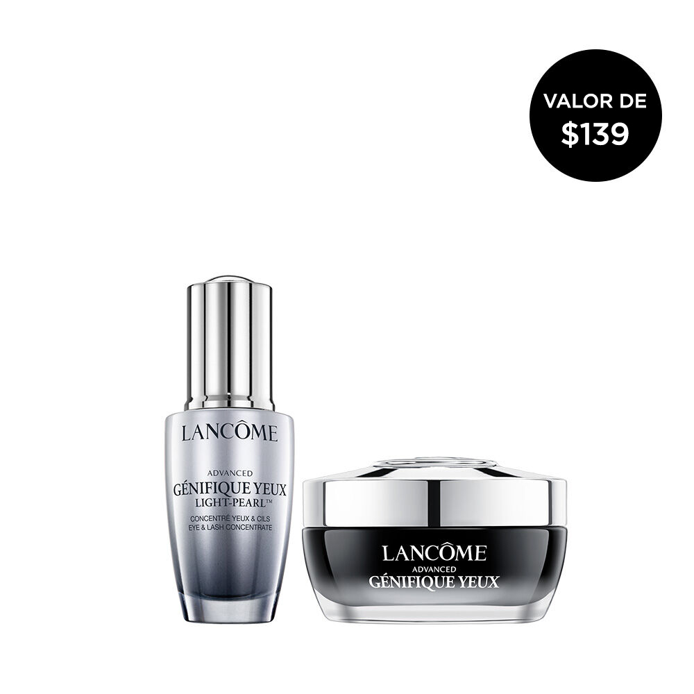 Dúo de crema para los ojos Advanced Génifique + suero para los ojos Light Pearl
